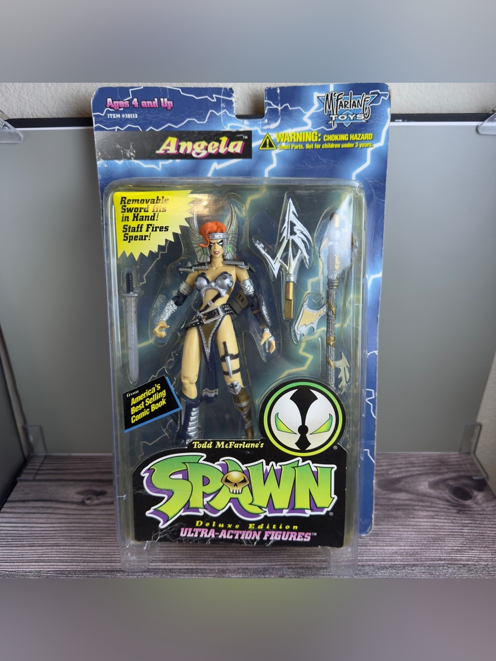 Spawn Angela Figure 1995 McFarlane Toys Carded w Accessories